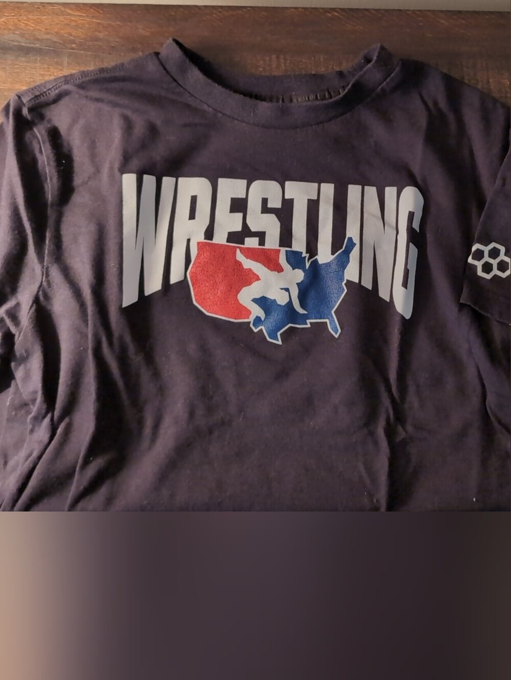 Wrestling Graphic Crew Neck T-Shirt - Black